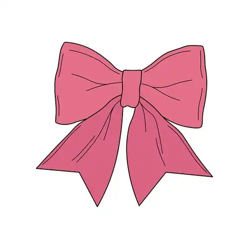 孩子画矢量插图可爱的领结平面卡通孤立图片