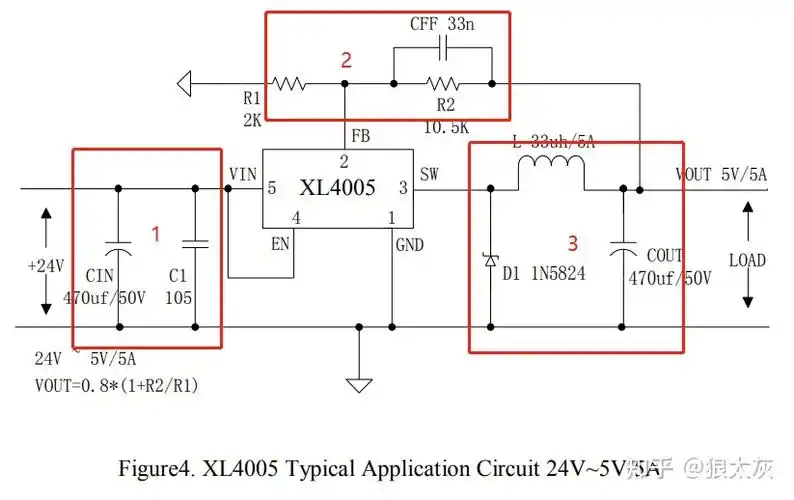 如何以xl4005为中心的dc-dc降压型开关电源,分析电路运行原理? - 知乎