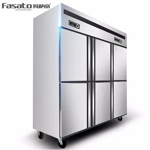 凡萨帝(fasato) 商用四六门冰柜 立式冷藏冷冻保鲜 展示柜冷柜 不锈钢