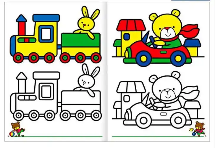 宝宝涂色儿童画本绘画艺术少儿教辅益智游戏