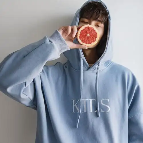 白色卫衣男连帽韩版潮流