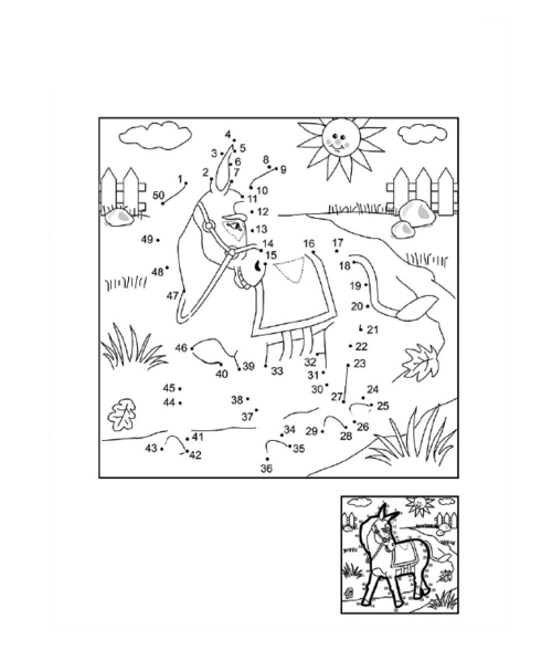 学前儿童练习-数字连线与填色1答案