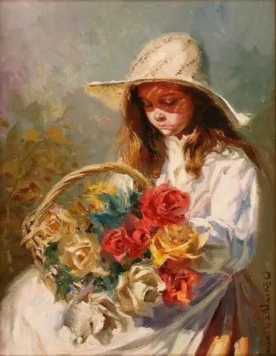 西班牙画家胡安冈萨雷斯人物油画作品赏析