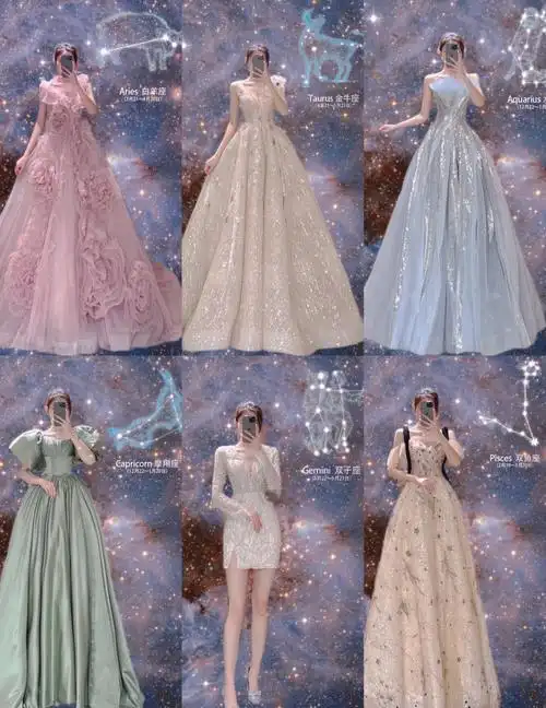 东莞婚纱礼服陶白白不欺我系列| 星座传说系列美丽的礼服可以清空不