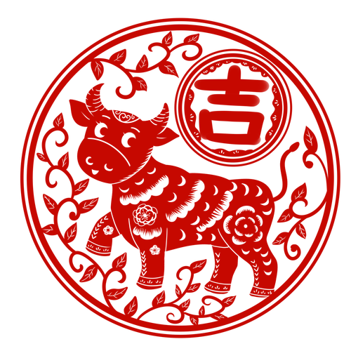 窗花 装饰画 牛年大吉 牛气冲天 牛转乾坤牛年大吉 节日素材 剪纸