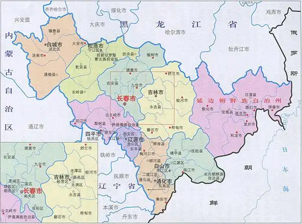 0点关键词:吉林省行政区划简图,吉林行政区图,吉林省地图,吉林地图