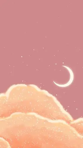 清爽干净油画质感壁纸,风景插画