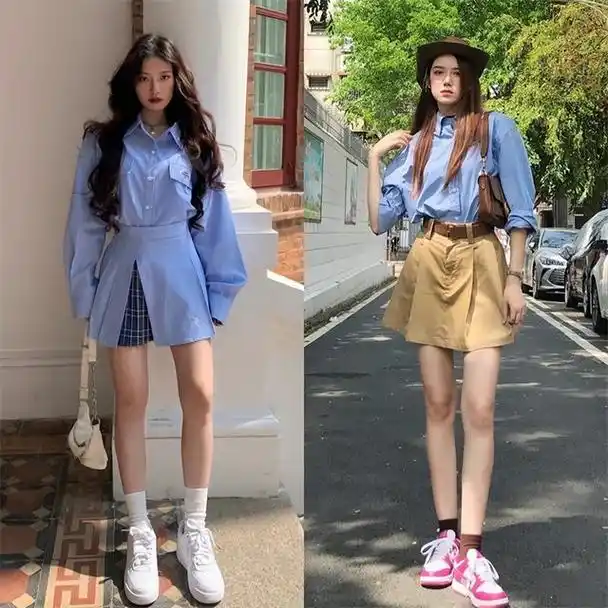 运动鞋与裙子如何搭配才不显"普通"?配色和显高技巧都得知道