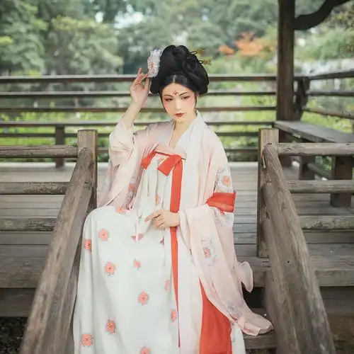 衣锦江南【明月乡】原创汉服唐风齐胸大袖衫印花姐妹款夏季