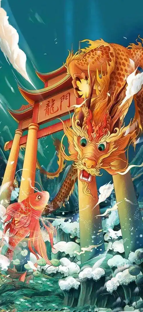 【鱼跃龙门】祝你努力奋进,收获成功!_侵权_图片_勇气