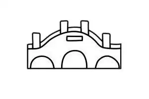 小桥,简易画法,步骤图解,简笔画图片