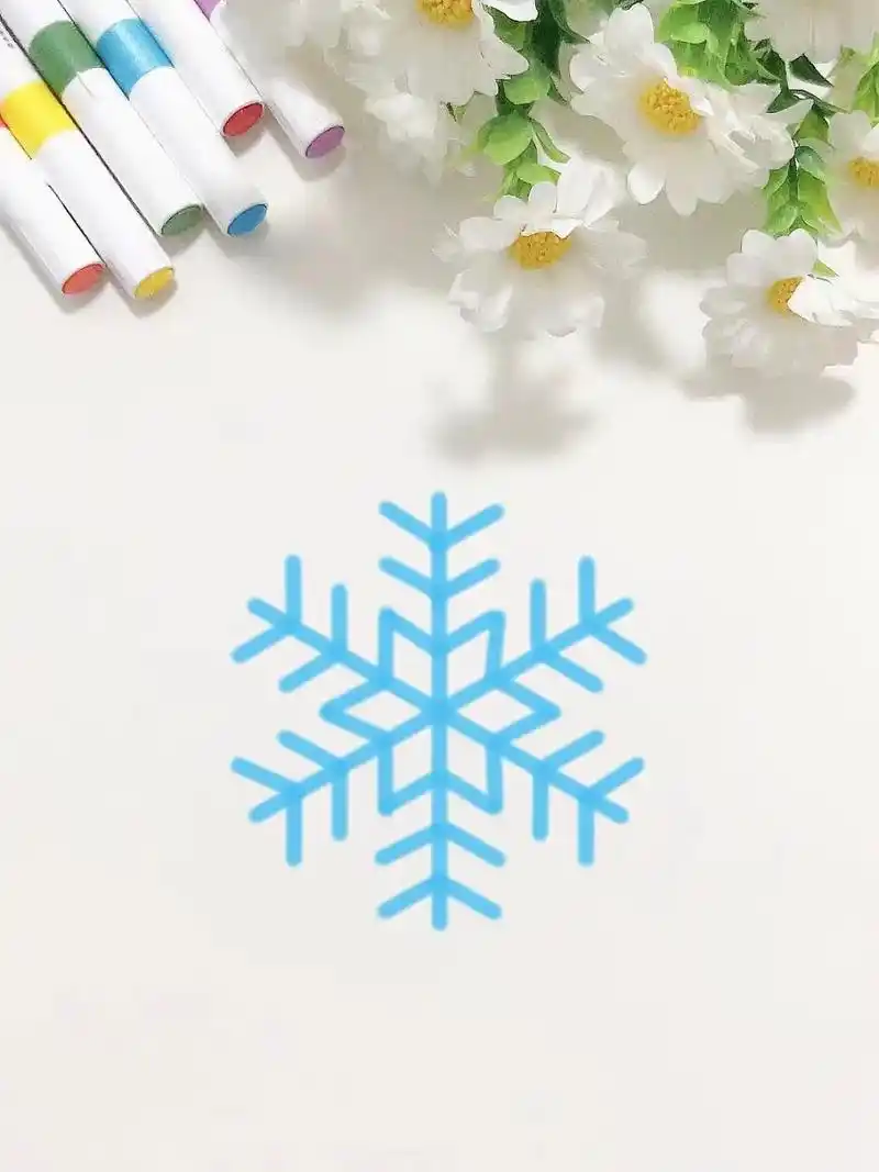 雪花简笔画.