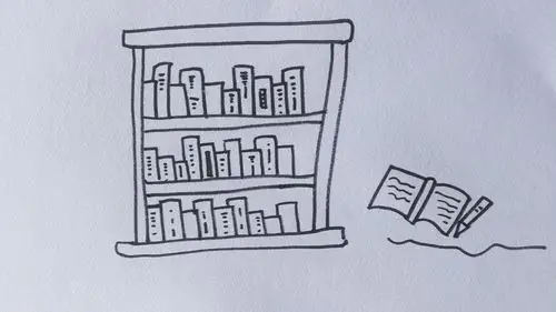 书架的画法 - 简笔画 - 懂得