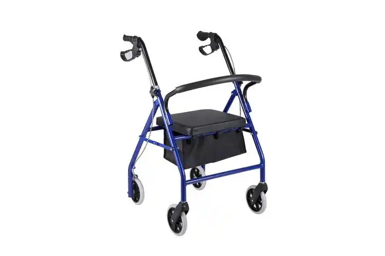 老年人手推车折叠轻便代步车铁制买菜购物车四轮助行器带座