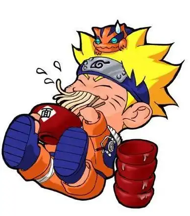 求鸣人吃拉面的图