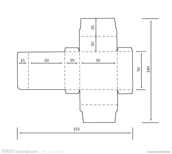 小型包装盒尺寸图图片