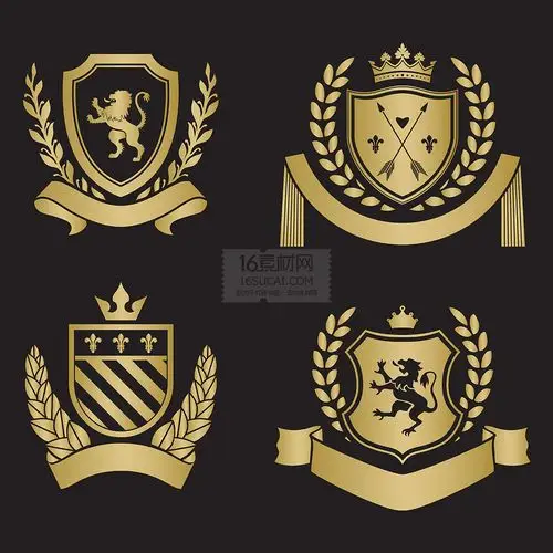 大气logo大气商标金色商标金色logo商务标识经典设计徽章标识矢量素材