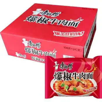 袋装方便面康师傅红油爆椒牛肉面整箱泡面酸辣麻辣香锅红烧快餐面爆椒