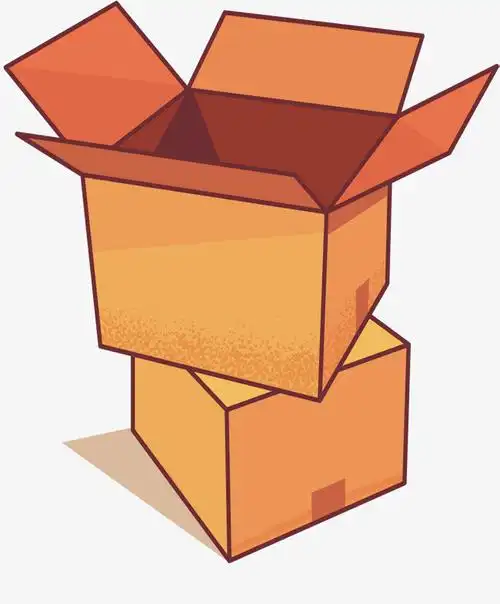 打开等待整理的纸箱