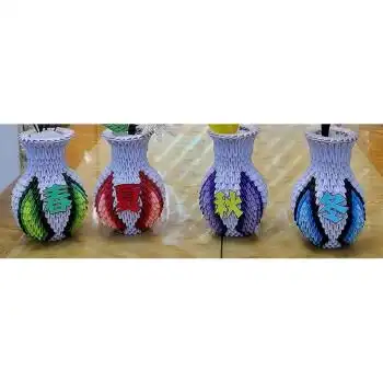 三角插/折纸/材料/diy/剪纸/手工作业/手工制作/工艺品/春夏秋冬 1个