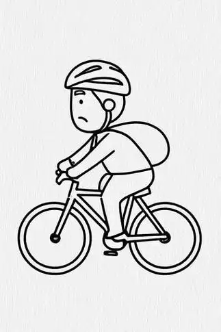 🚴‍♂️骑车的简笔画🎨