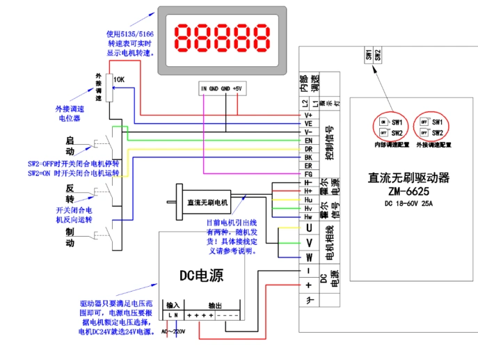 关于时代超群直流无刷电机接线和使用常见问题总结lp
