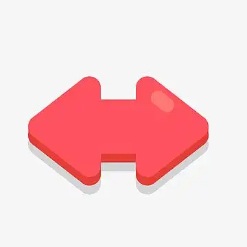 矢量手绘红色双箭头