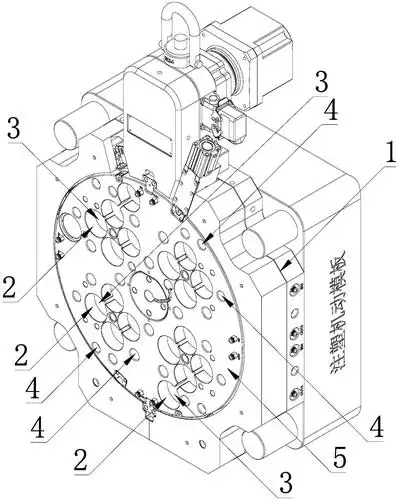 一种具有快速换模装置的双色注塑机转盘机构