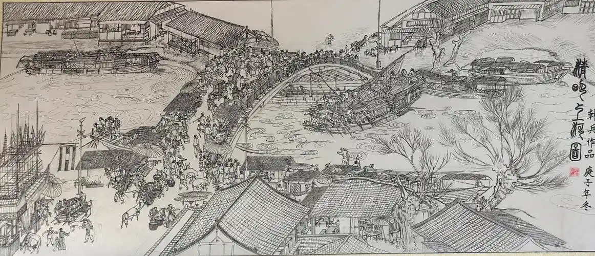 清明上河图|纯艺术|国画|z659851562 - 临摹作品 - 站酷 (zcool)