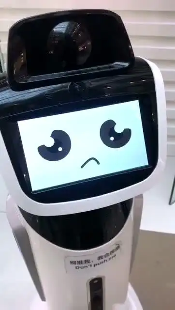 偶遇一只小可爱,现在的智能机器人真是太可爱了!