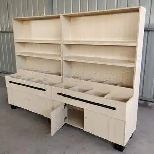 定做超市边柜干果货架货柜五谷杂粮展示柜木质散装粮油米面干货柜