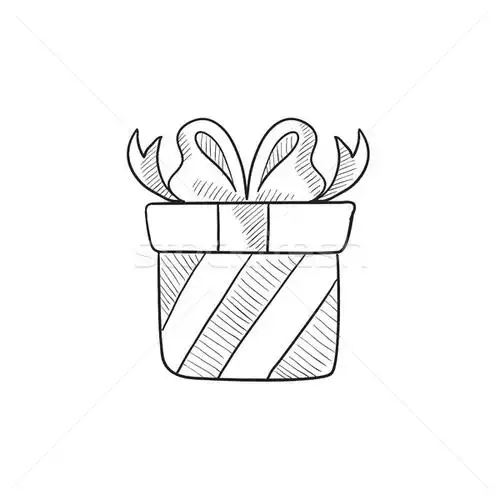 商业照片: 礼品盒 · 素描 · 图标 · 向量 · 孤立 · 手工绘制