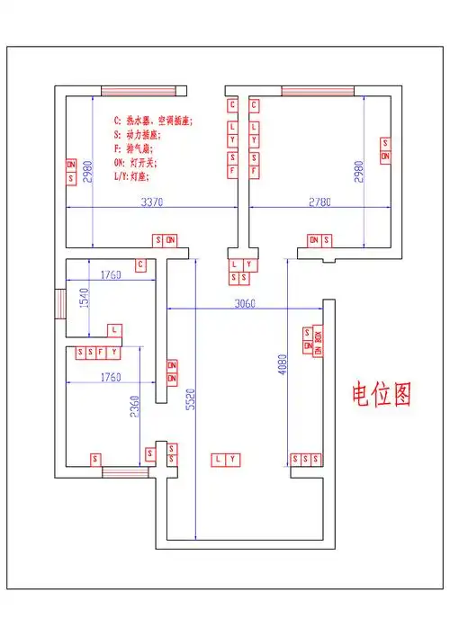 在日常生活中家用电的放线图纸