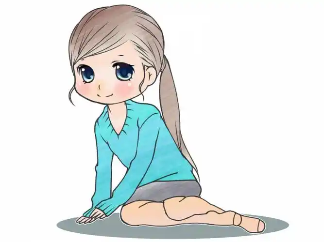 姐姐坐在对角线(侧身)