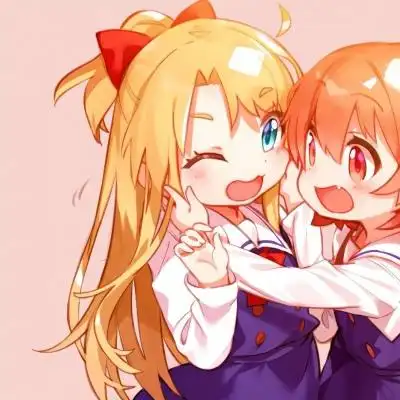 可爱闺蜜女生头像和你在一起的每一天都是晴天