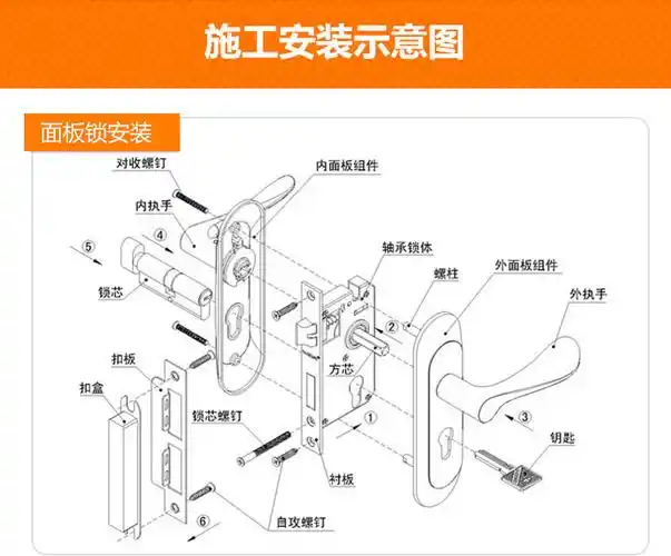 jingping不锈钢锁具家用室内卫生间木门房门锁锁体通用
