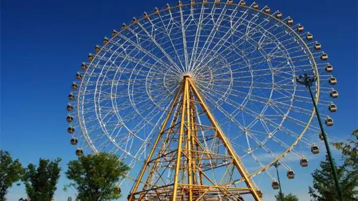 国色天香摩天轮大家印象:被网友戏称为"温江眼"的国色天乡星座时钟