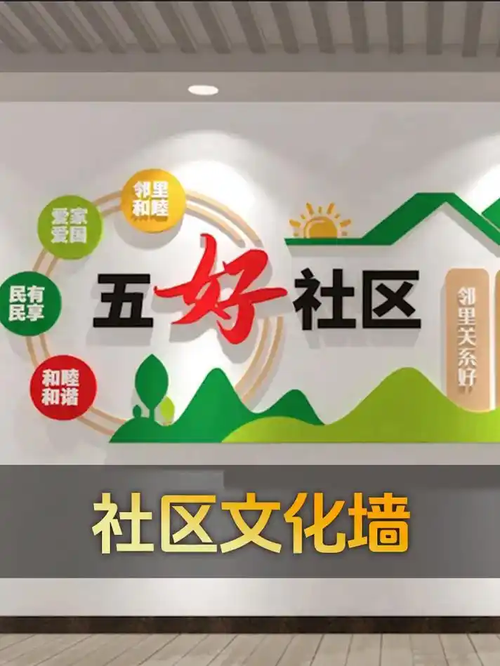 社区文化墙.五好社区,和谐社区文化墙设计方案合集#社区 #和