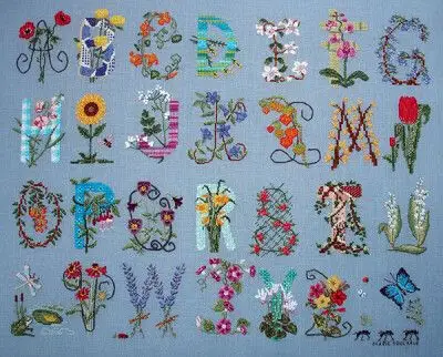 花样刺绣字母