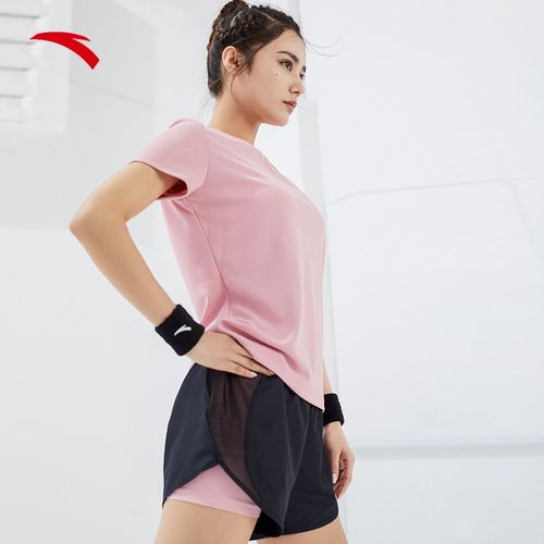 安踏官网运动套装女士2022夏季新款短袖长裤透气跑步瑜伽服两件套已售