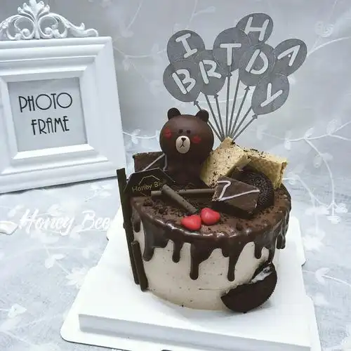 布朗熊巧克力淋面蛋糕