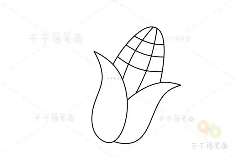 幼儿学画玉米简笔画