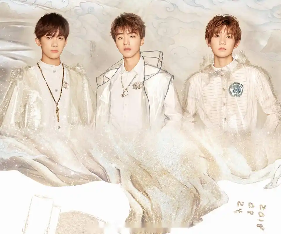 tfboys五周年演唱会主视觉海报,王俊凯,王源,易烊千玺 三位梦幻纯净的