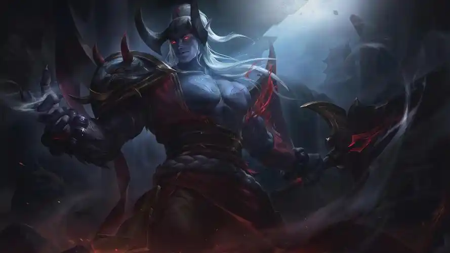 lol英雄联盟 暗裔剑魔 亚托克斯 aatrox 猩红之月 4k壁纸 - 子书霁云