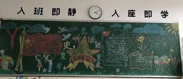 感党恩 跟党走黑板报党史黑板报文化阅读小小黑板报浓浓爱党情校园