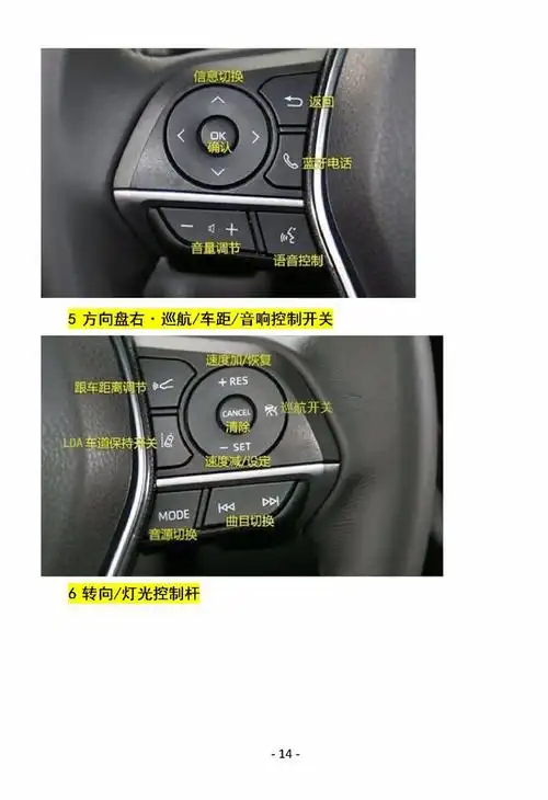 2018款第八代凯美瑞25g豪华版功能图解和操作指引