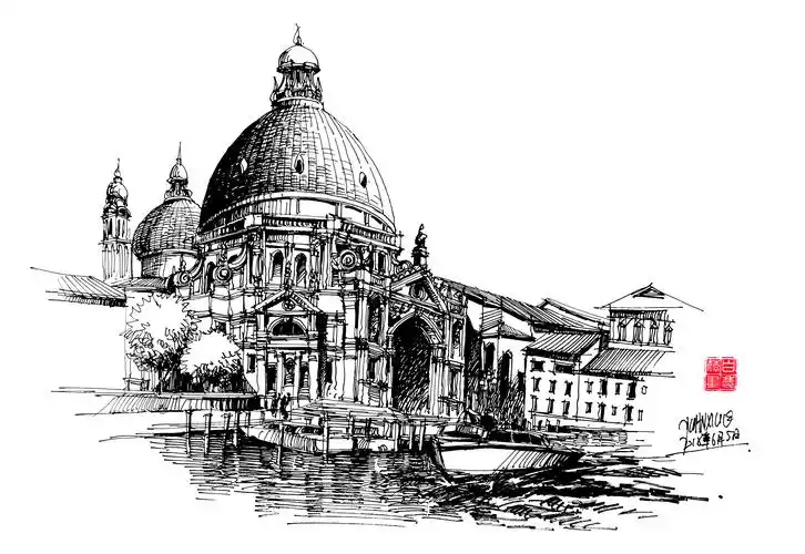 威尼斯城市系列手绘