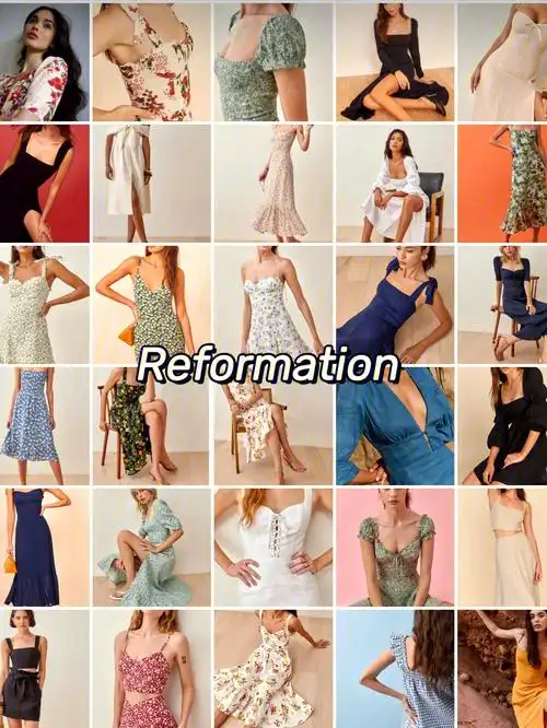 私藏品牌1reformation法式复古美裙