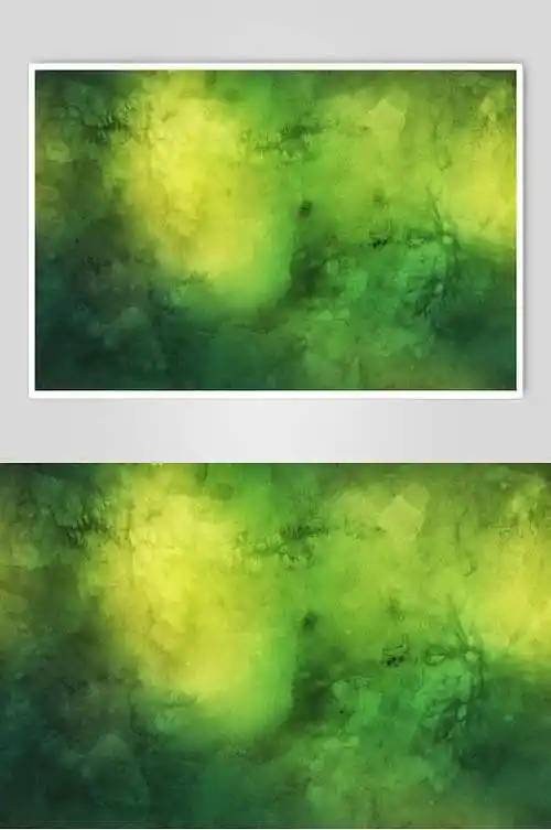 绿色混合颜色水彩图片