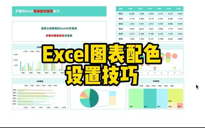【excel技巧】好看的excel图表配色设置技巧_哔哩哔哩_bilibili